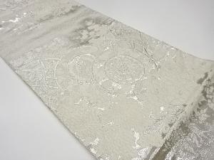 リサイクル　鼓に花模様織出し袋帯